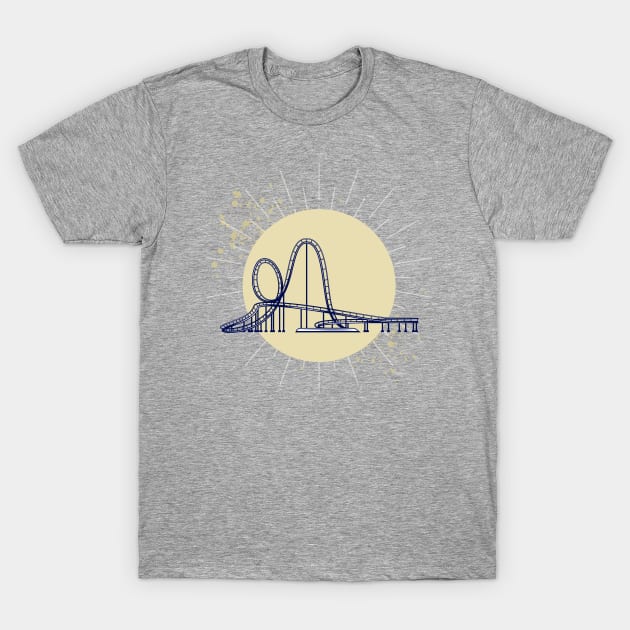 Roller Coaster Vintage T-Shirt by Delta V Art